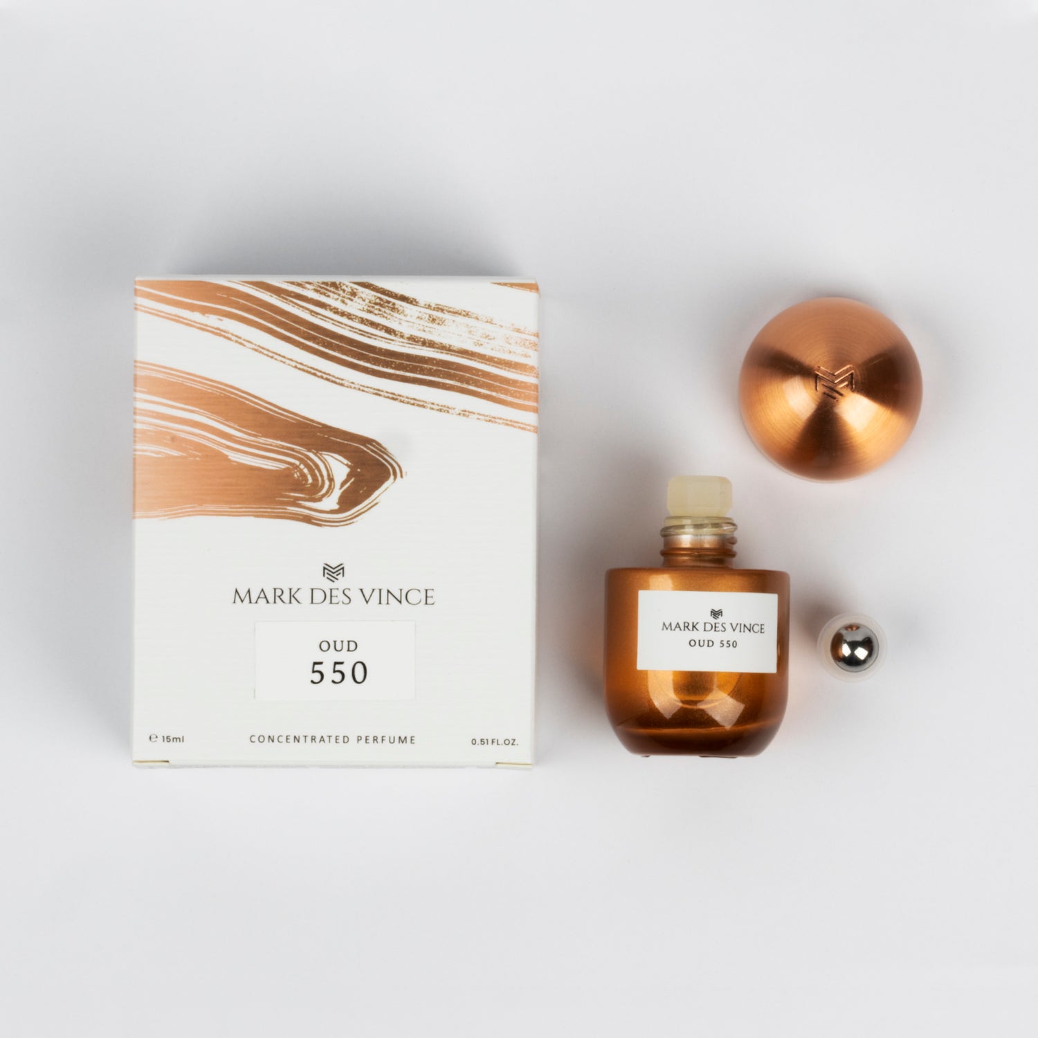 زيت عطري مركز للجنسين من مارك دي فينس عود 550، 15 مل